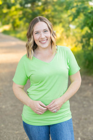 Chloe Cozy Tee - Lime by Michelle Mae