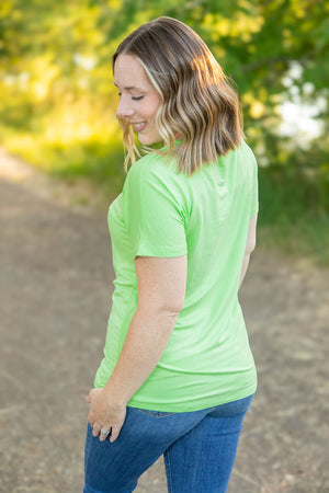 Chloe Cozy Tee - Lime by Michelle Mae