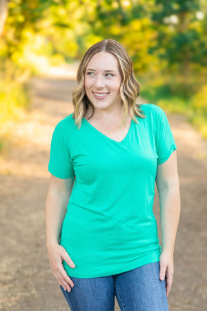 Chloe Cozy Tee - Green by Michelle Mae