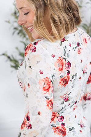 Alyssa Long Sleeve Top - Pink Bloom by Michelle Mae