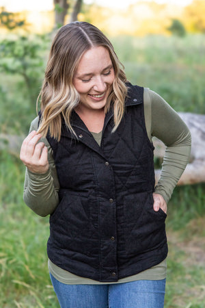 Corduroy Vest - Black by Michelle Mae