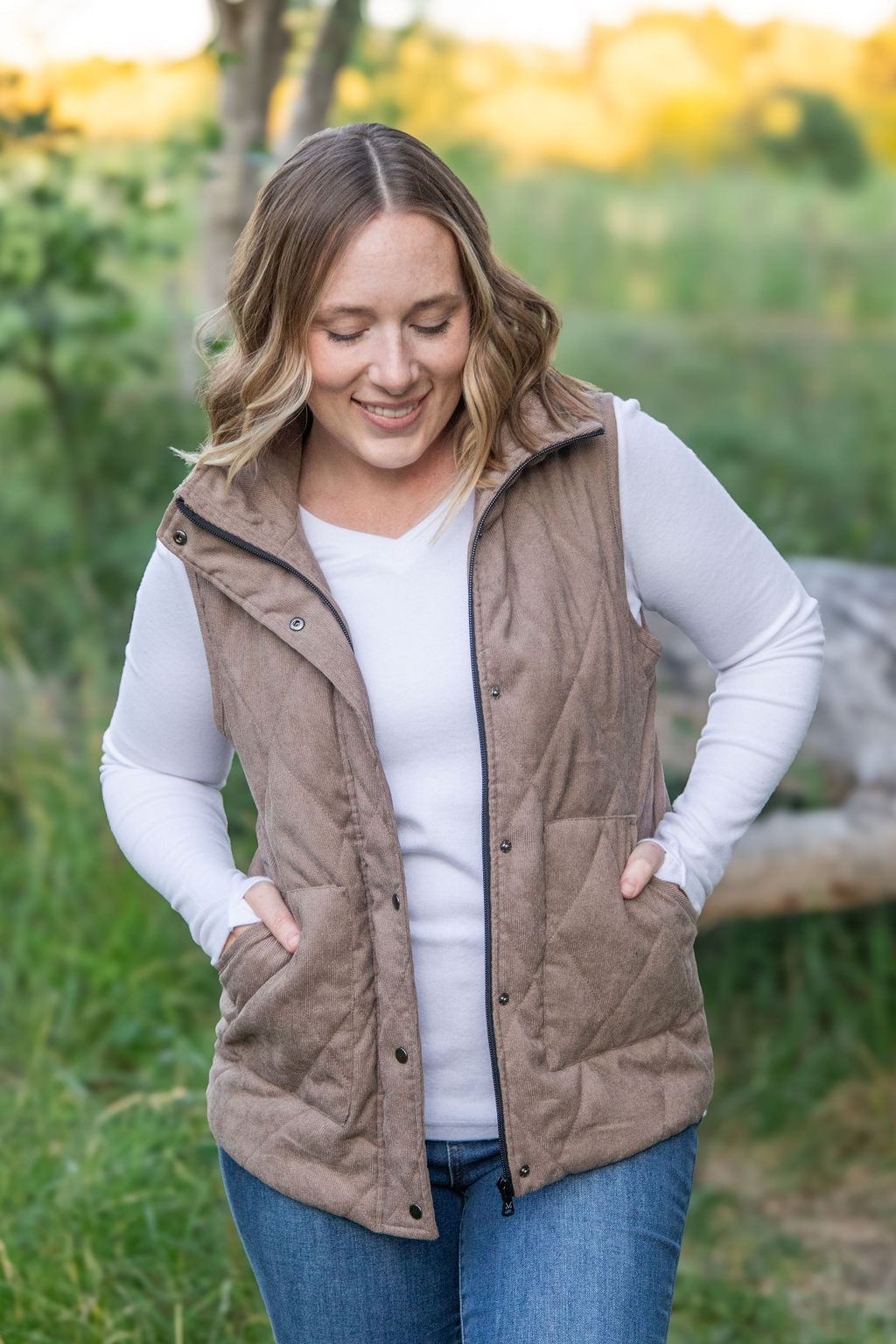 Corduroy Vest - Mocha by Michelle Mae