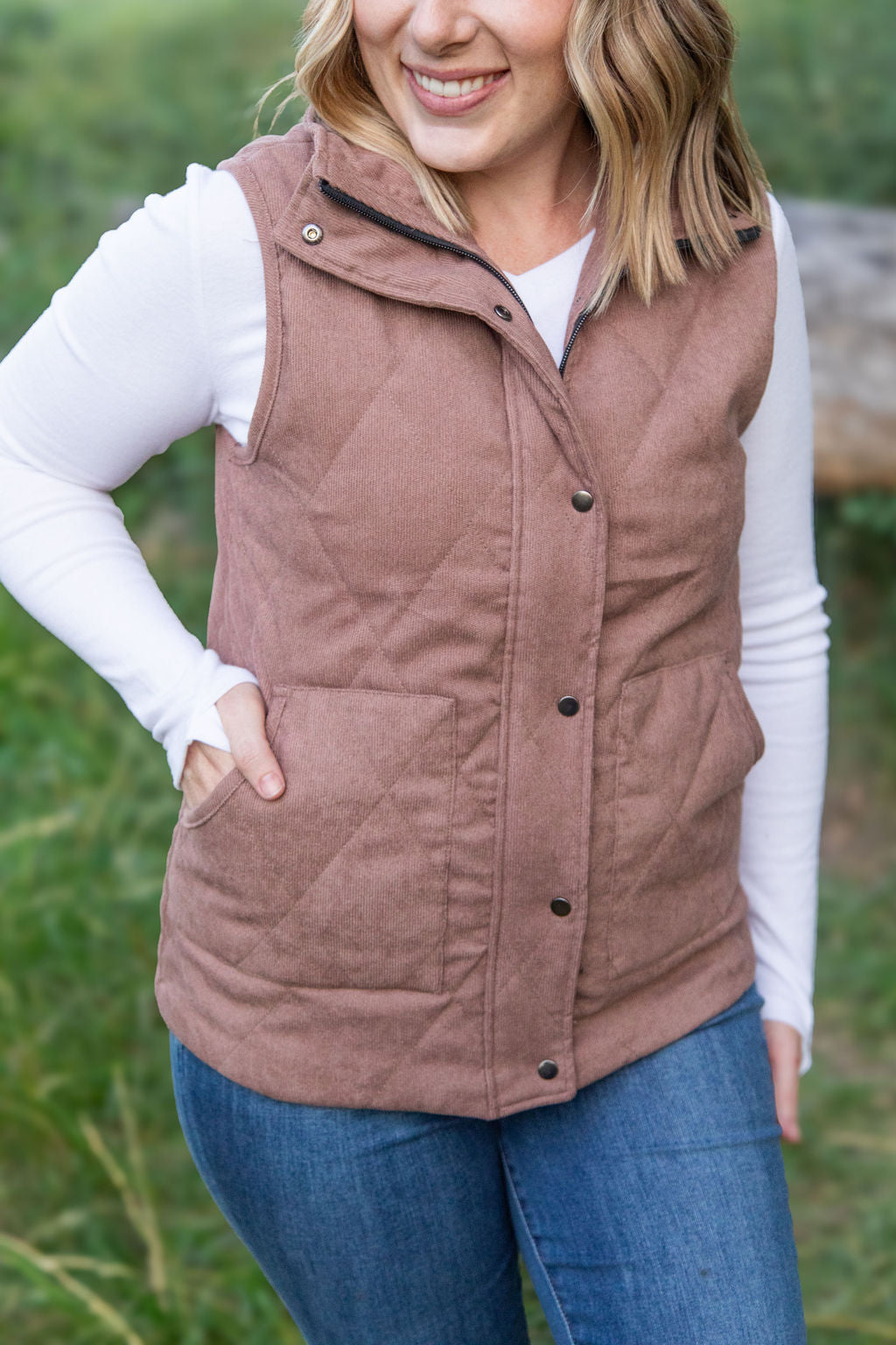 Corduroy Vest - Chestnut by Michelle Mae