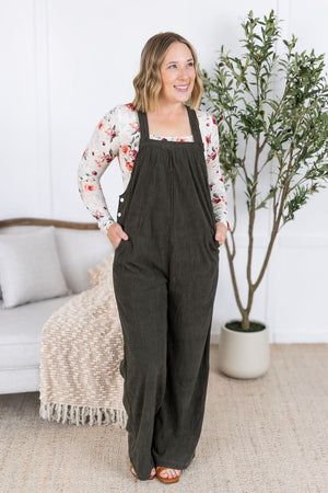 Corduroy Overalls - Olive by Michelle Mae