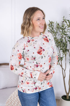 Blair Long Sleeve Top - Pink Bloom by Michelle Mae