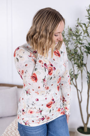 Blair Long Sleeve Top - Pink Bloom by Michelle Mae