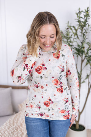 Blair Long Sleeve Top - Pink Bloom by Michelle Mae