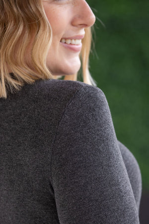 Georgia Long Sleeve Top - Charcoal by Michelle Mae