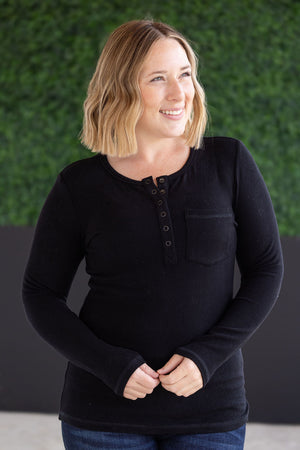 Georgia Long Sleeve Top - Black by Michelle Mae