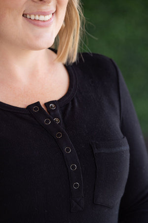 Georgia Long Sleeve Top - Black by Michelle Mae