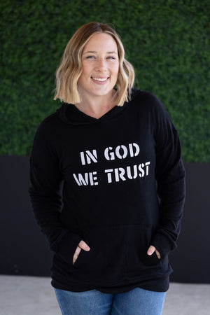 Corrine Embroidered Hoodie - In God We Trust by Michelle Mae