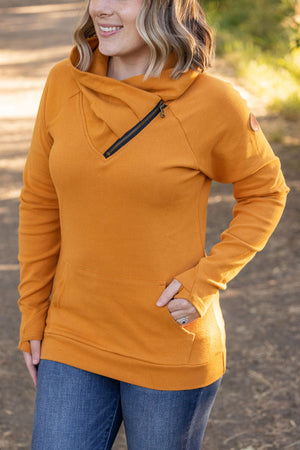 Classic Zoey ZipCowl Sweatshirt - Camel by Michelle Mae