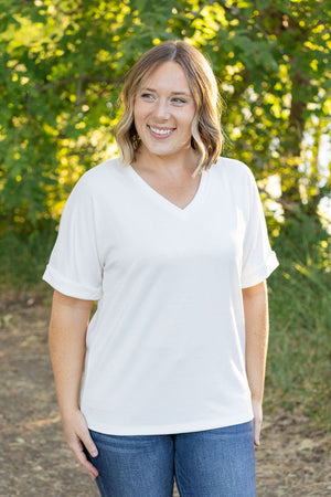 Selene Relaxed Top - White by Michelle Mae