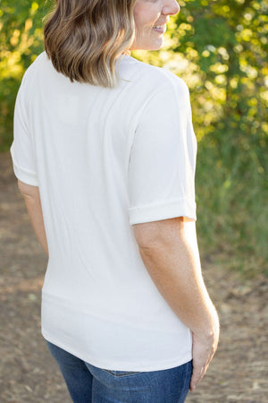 Selene Relaxed Top - White by Michelle Mae