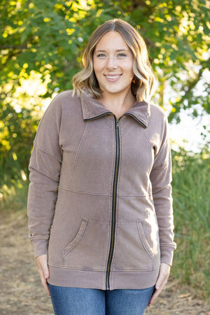 Vintage Wash FullZip - Mocha by Michelle Mae