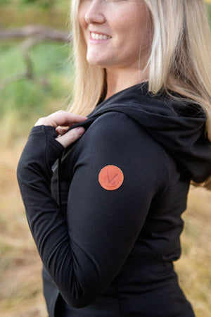 Cloud HalfZip Hoodie - Black by Michelle Mae