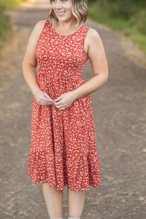 Bailey Dress - Buttery Soft Rust Floral by Michelle Mae