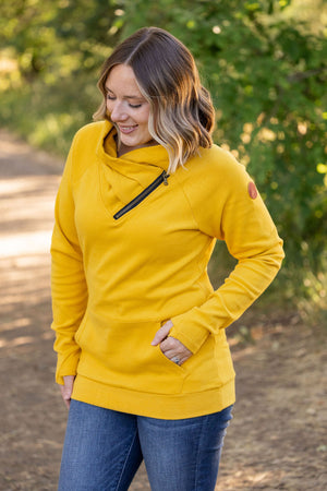 Classic Zoey ZipCowl Sweatshirt - Mustard by Michelle Mae