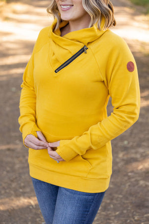 Classic Zoey ZipCowl Sweatshirt - Mustard by Michelle Mae