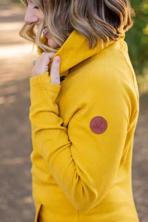 Classic Zoey ZipCowl Sweatshirt - Mustard by Michelle Mae