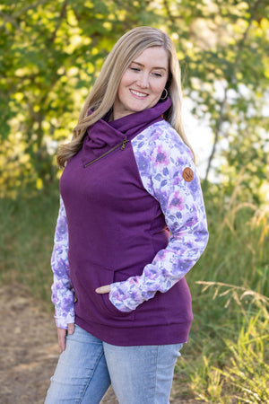 Zoey ZipCowl - Plum and Purple Floral by Michelle Mae