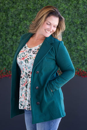 Scarlett Sweater Jacket - Hunter Green by Michelle Mae