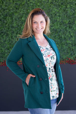 Scarlett Sweater Jacket - Hunter Green by Michelle Mae
