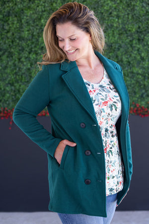Scarlett Sweater Jacket - Hunter Green by Michelle Mae