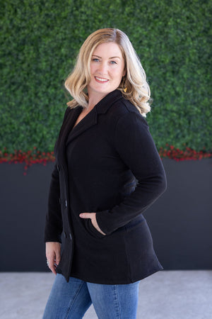 Scarlett Sweater Jacket - Black by Michelle Mae