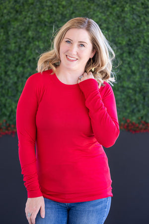 Blair Long Sleeve Top - Red by Michelle Mae