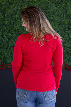 Larissa Long Sleeve - Red by Michelle Mae