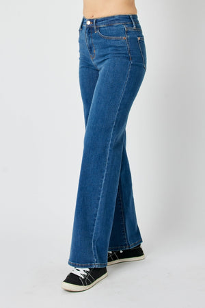 Judy Blue High Waist Vintage Wide Leg Non Distressed Jeans