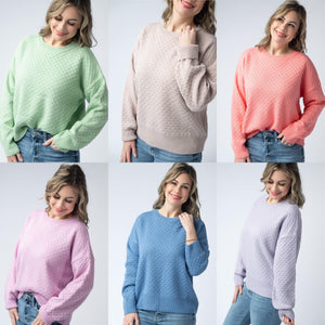 Gianna Pullover Sweater - Neutral by Michelle Mae