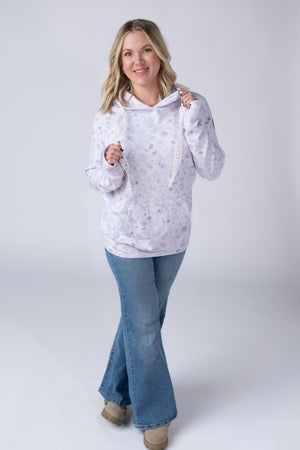 Hailey Pullover Hoodie - Blush Floral by Michelle Mae