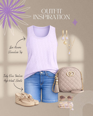 Lilac Reverie Sleeveless Top by Dear Scarlett