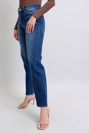 Judy Blue Mid rise Side Seam Detail Straight Leg Jeans