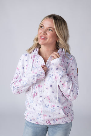 HalfZip Hoodie - Wildflower Gardens by Michelle Mae