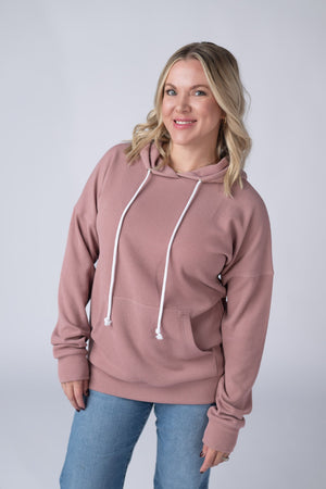 Kacey Ribbed Hoodie - Rose by Michelle Mae