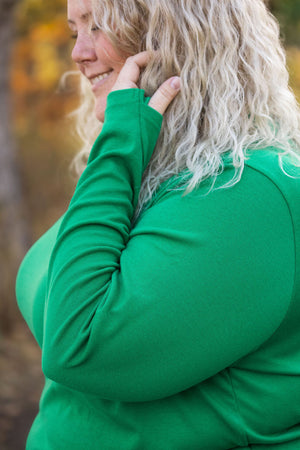 Leah Long Sleeve Top - Green by Michelle Mae