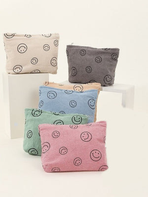 Zenana Corduroy Smile Clutch Bag - 6 colors