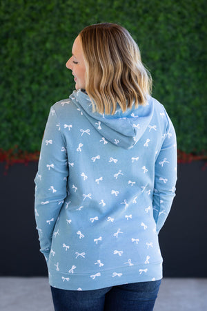 Ashley Hoodie - Teal Ribbons by Michelle Mae