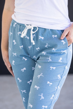 Classic Joggers - Teal Ribbons by Michelle Mae