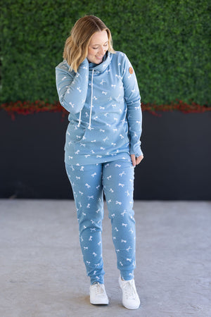 Classic Joggers - Teal Ribbons by Michelle Mae