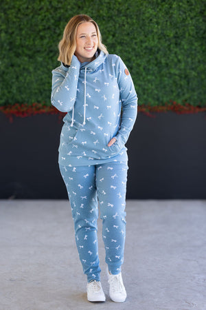 Classic Joggers - Teal Ribbons by Michelle Mae