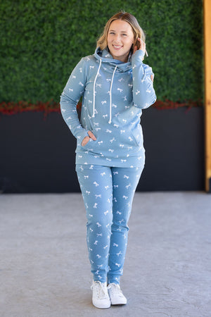 Classic Joggers - Teal Ribbons by Michelle Mae