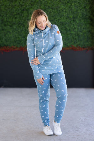 Classic Joggers - Teal Ribbons by Michelle Mae