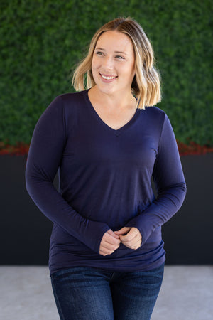 Larissa Long Sleeve - Navy by Michelle Mae