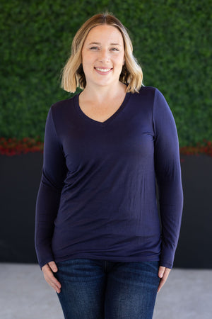 Larissa Long Sleeve - Navy by Michelle Mae