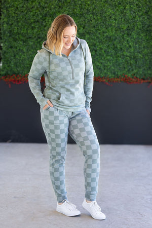 Classic Joggers - Olive Checkers by Michelle Mae