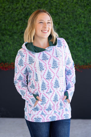 Hailey Pullover Hoodie - Candy Cane Lane by Michelle Mae